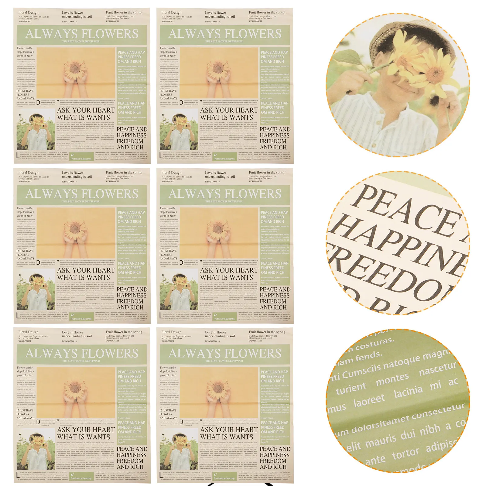 

20 листов упаковочной бумаги для цветочных букетов, винтажная, плотная, легко складывающаяся, для подарков и флористики