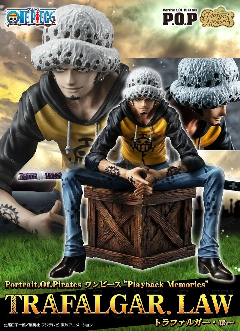 【Em Estoque】 MegaHouse POP Playback Memories ONE PIECE TRAFALGAR.LAW Coleção de Figuras de Brinquedo