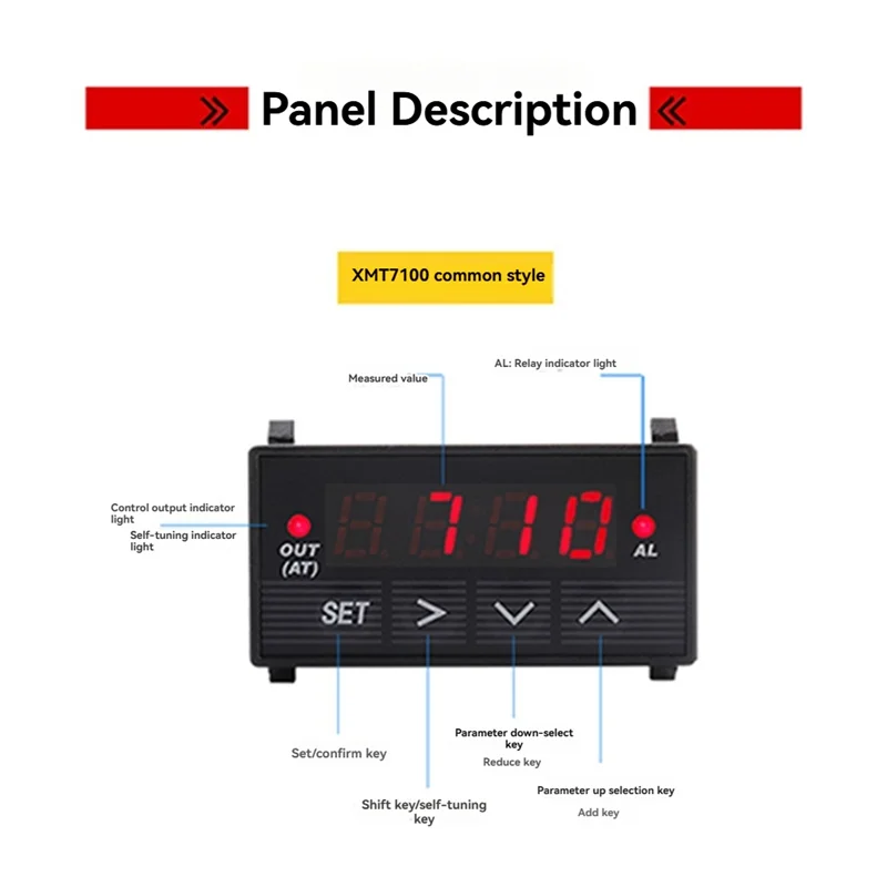 FULL-XMT-7100 ПИД-контроллер Программируемый интеллектуальный ПИД-регулятор температуры AC/DC 85-250 В