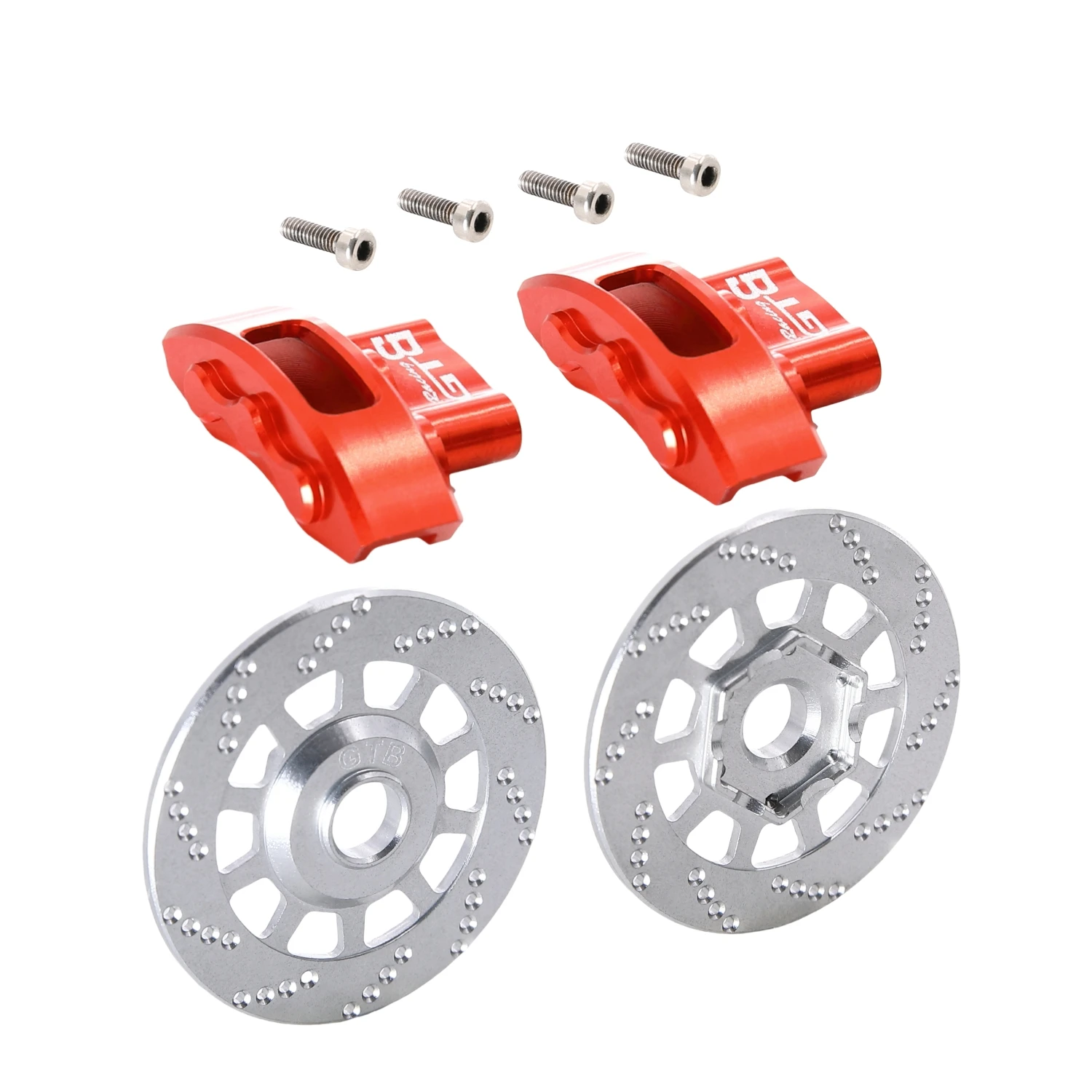 GTB 7075 Front Knuckle C Hub & Caliper Brake Disc Caliper for 1/10 Losi Hammer Rey U4