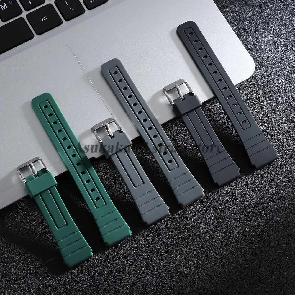 Silicone Strap 18mm for Casio Watch Band for F91W SGW400 F84 W800H F105/108/A158/168 AE1200/1300 Rubber Men Women Sport Bracelet view 3