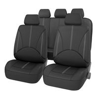 Car Seat Cover Set Breathable PU Leather Vehicle Seat Cushion Full Surround Cover For Car Full Protection Pad Fit 5-Seat Auto