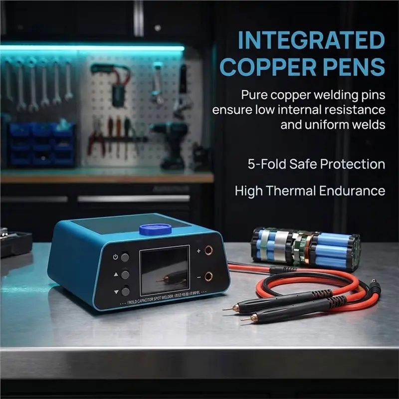 ABKW-Dual Pulse Supercapacitor Spot Welder 3 Gears Adjustable Portable Battery Spot Welding Pen 5500W For DIY Battery EU Plug