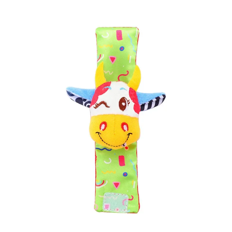 0-12 Months Baby Rattles Toys Animal Socks Wrist Strap Rattle Baby Foot Socks Bug Wrist Strap Toddler Socks Pacifier Toys