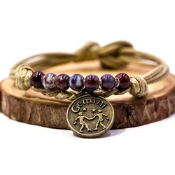 Constellations Ceramic hand made DIY Bracelets Artware Retro for woman girl gift Fashion Jewelery  #1442