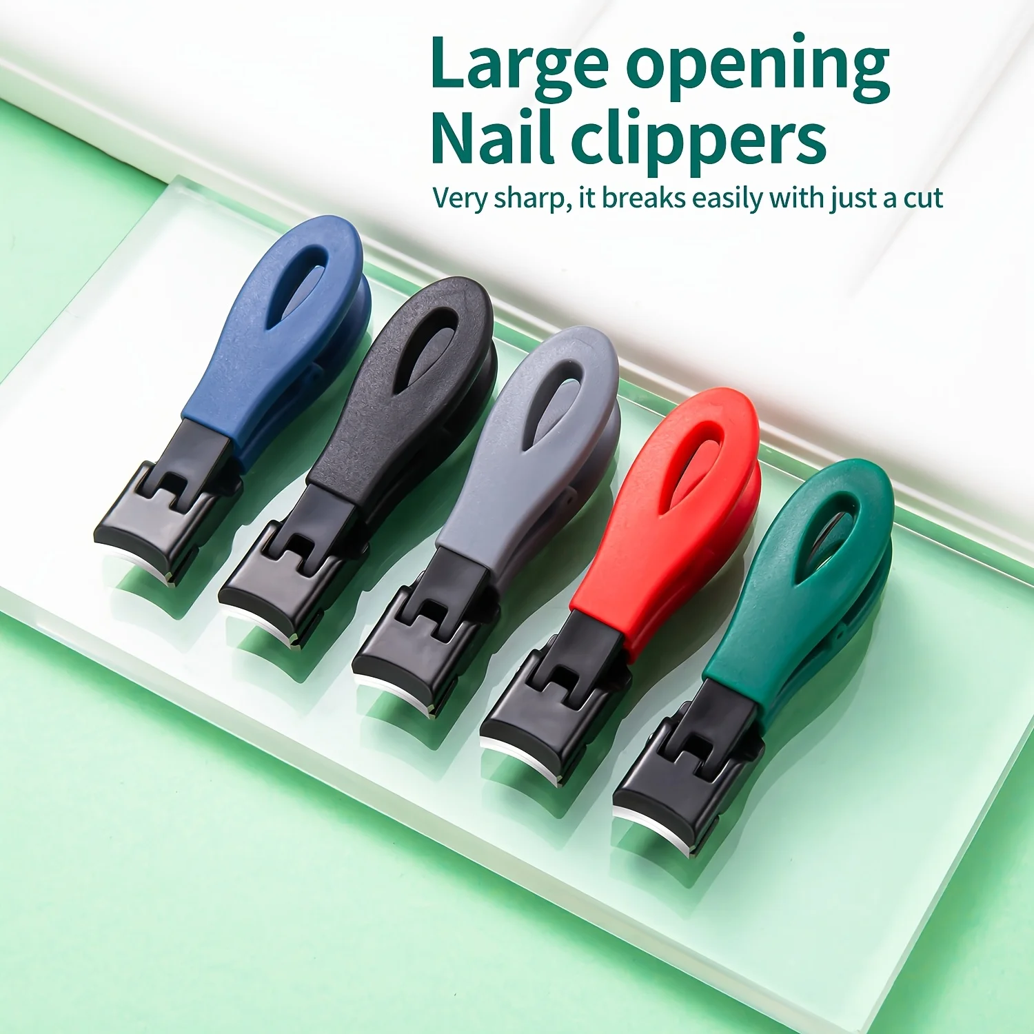 

Sturdy Wide-Opening Nail Clipper Set with Splash-Proof Design, Sharp Pedicure & Manicure Tools
