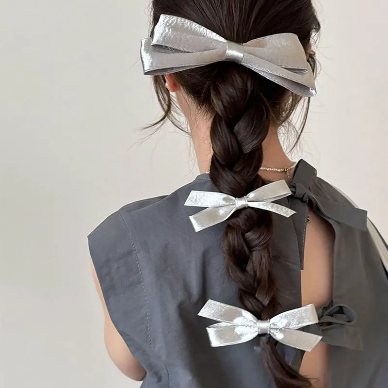 

Bow Women'S Hair Clip Korean Fashion High Street Hot Girl Style Y2k Party Vacation Gift Side Clip Women'S Hair Accessories 2025