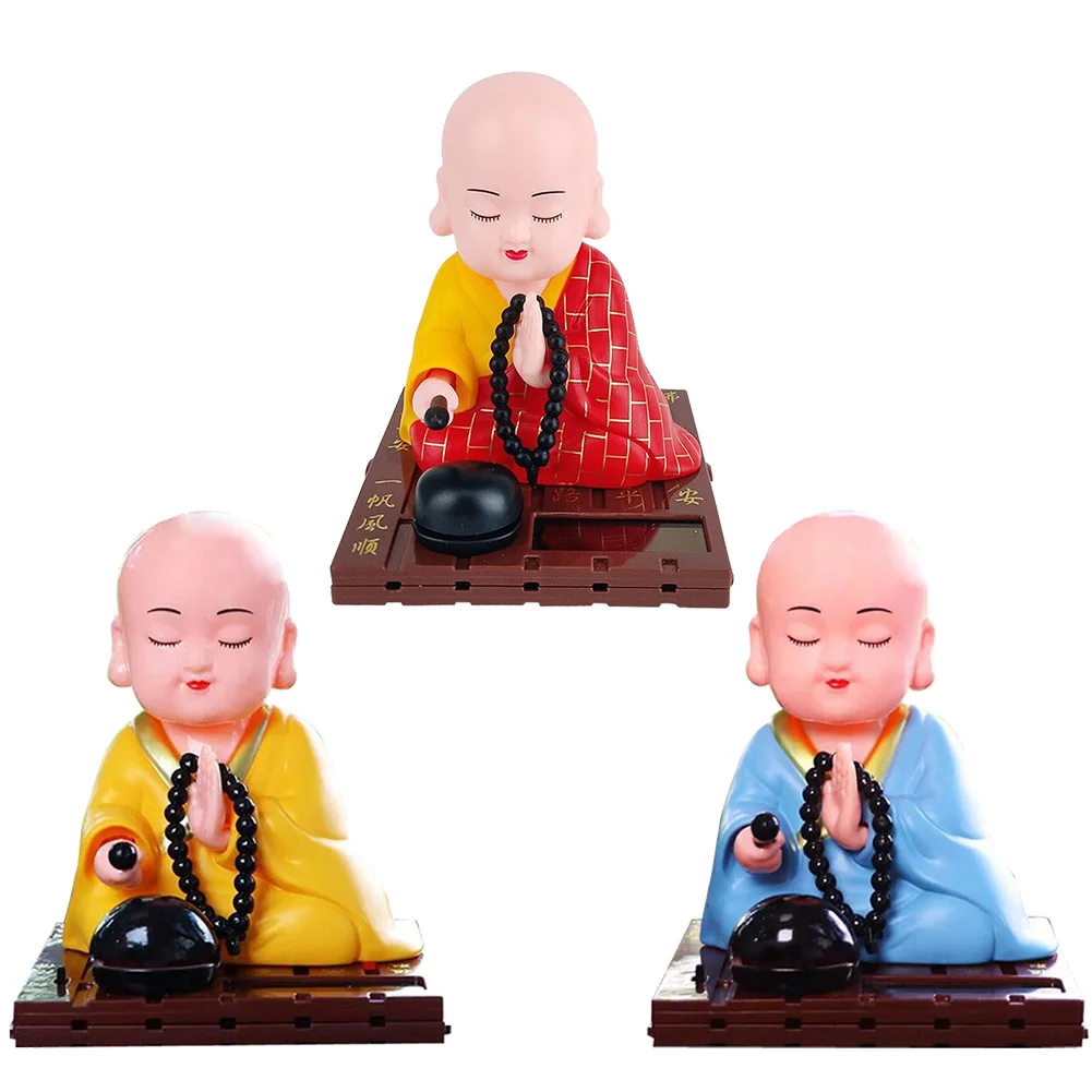 Solar Shaking Monk Ornaments Car Home Office Decorations Car Decoration Delightful Solar Monk Decor Solar Monk Ornaments