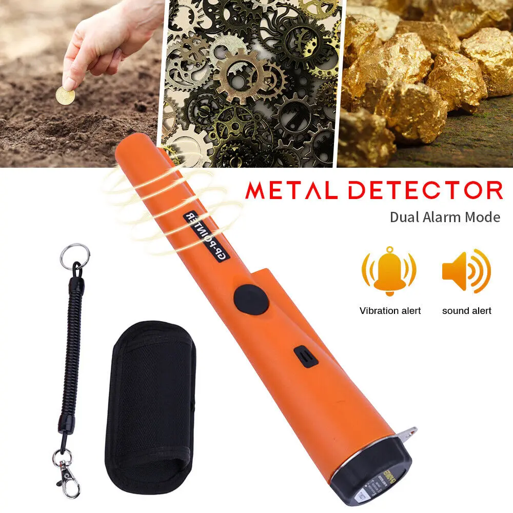 Detector de Metais Profissional Pinpoint Impermeável Handheld Metal Moeda Ouro