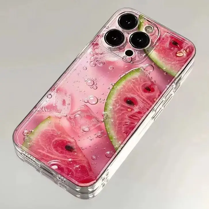 Funda de silicona transparente con diseño de sandía refrescante de verano para Xiaomi Mi 17 15 14 13 12 11 Lite 5G Mi 15T Pro 14T 12T