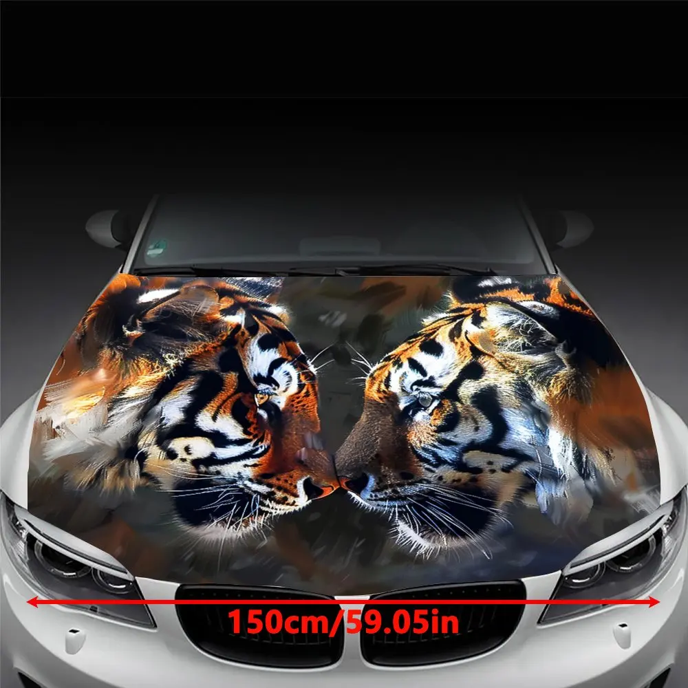 Tiger Background SUV Wrap - Scratch Resistant Vinyl