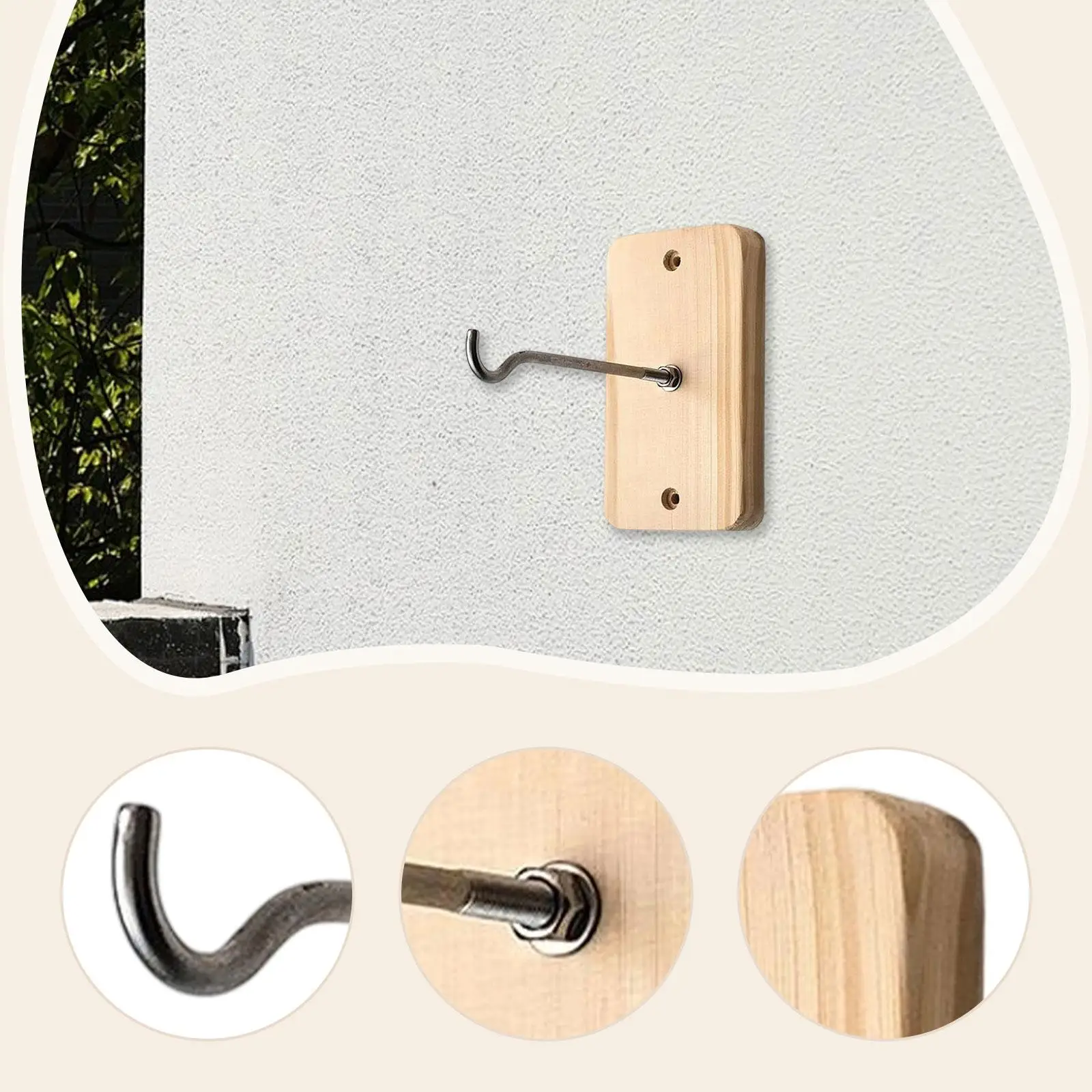 دعامة رنين الرياح المثبتة على الحائط، حامل رنين الرياح، شماعة فانوس، حامل نباتي، شماعة حائط لغرفة المعيشة الداخلية الخارجية #5