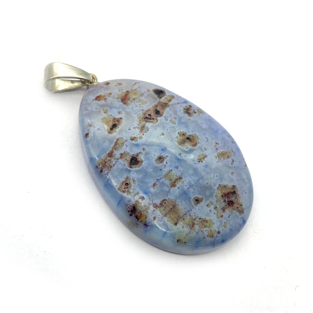 

Креативный кулон из натурального полированного агата в форме капли, разноцветный, с одним отверстием, ручной работы, для ожерелий и украшений