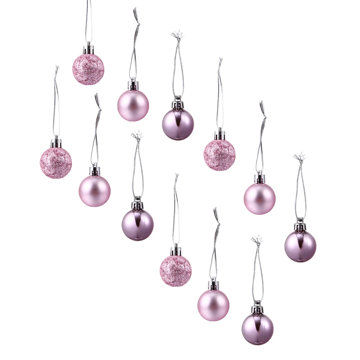 

48 Pcs Christmas Decorations Balls Tree Fillable Baubles Prom Decorative Pink Accessories Indoor