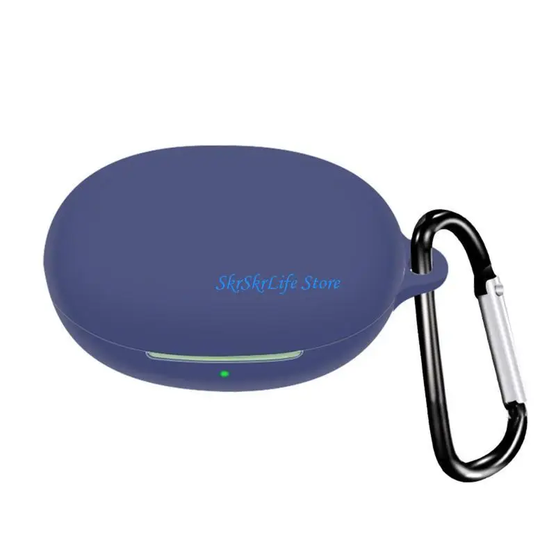 E65E Soft & Flexible Silicone Case Sleeves with AntiLost Carabiner for Buds Earbud Silicone Case