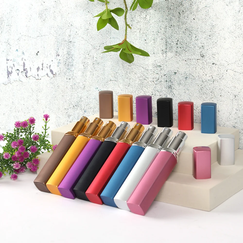 Refillable Bottle Refillable Design Cosmetıc Container Spray Bottle Aluminum Nozzle Glass Tank For Personal Use Gift Daily Use