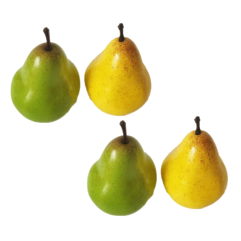 

4 Pcs Foam Fruits Artificial Pear Decor Simulation Pears Pineapple Faux Simulated