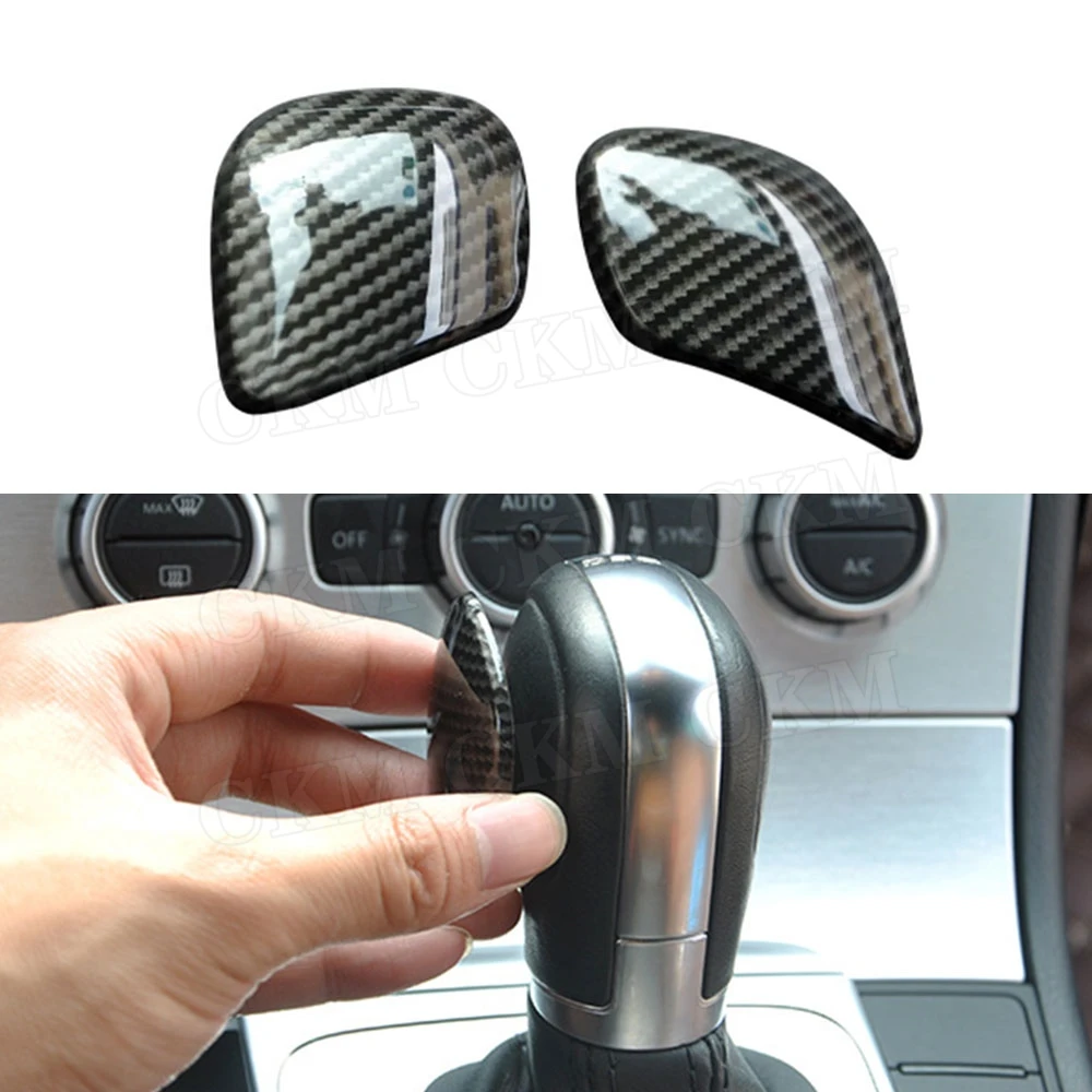 

Gear shift Knob Head Trim Cover Plate for Volkswagen VW Golf Polo Beetle Passat CC Scirocco Lavida LHD Car Carbon Look Stickers