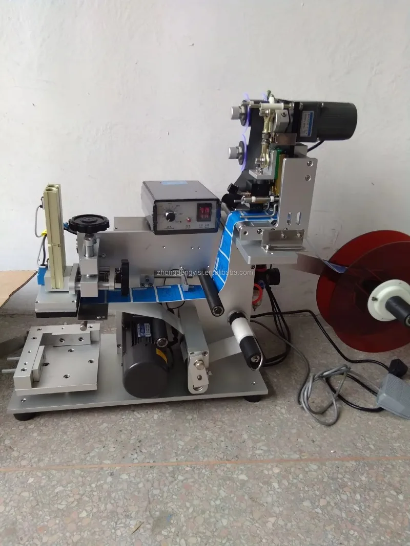 Semi Automatic   Tabletop Flat Label Applicator For Adhesive Sticker Labeling