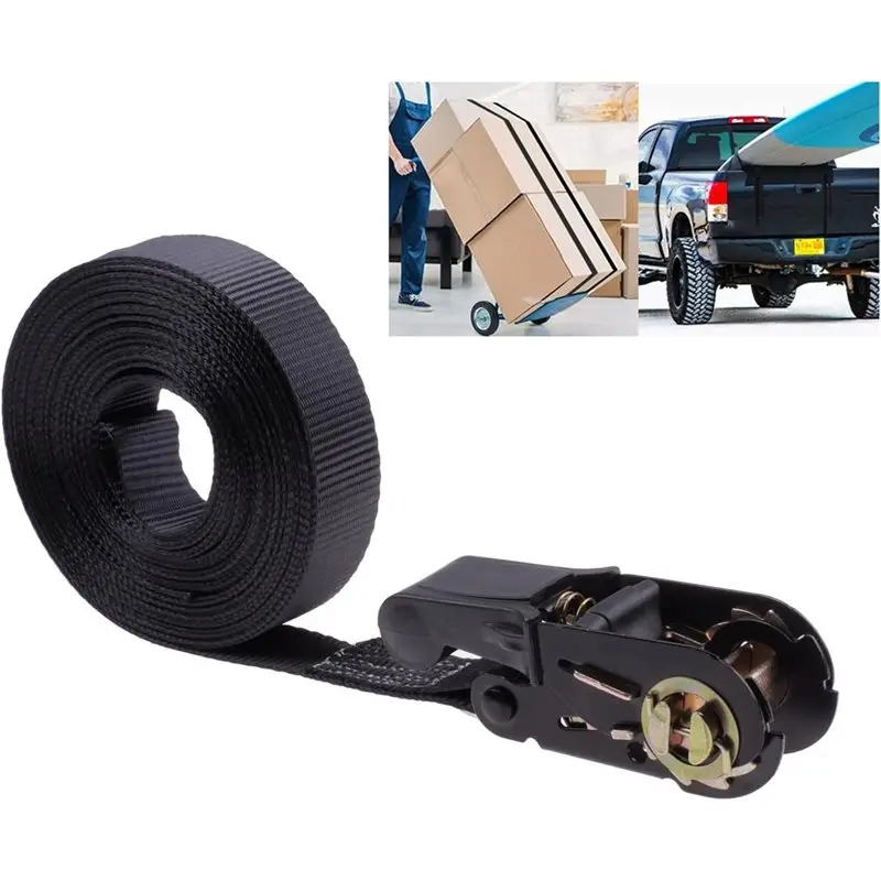 TKOH-Lashing Straps With Ratchet, Pack Of 2 Adjustable Lashing Straps With Clamping Lock, 10 M X 25 Mm, Fastening Strap