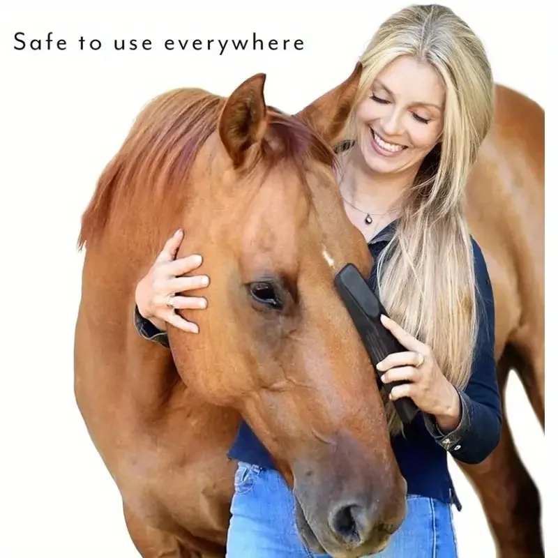 6 in 1 Horse Grooming Kit, Mane & Tail Brush, Body Massage, Cleaning, Flea & Tick Removal, Rubber Comb, Riding Brush