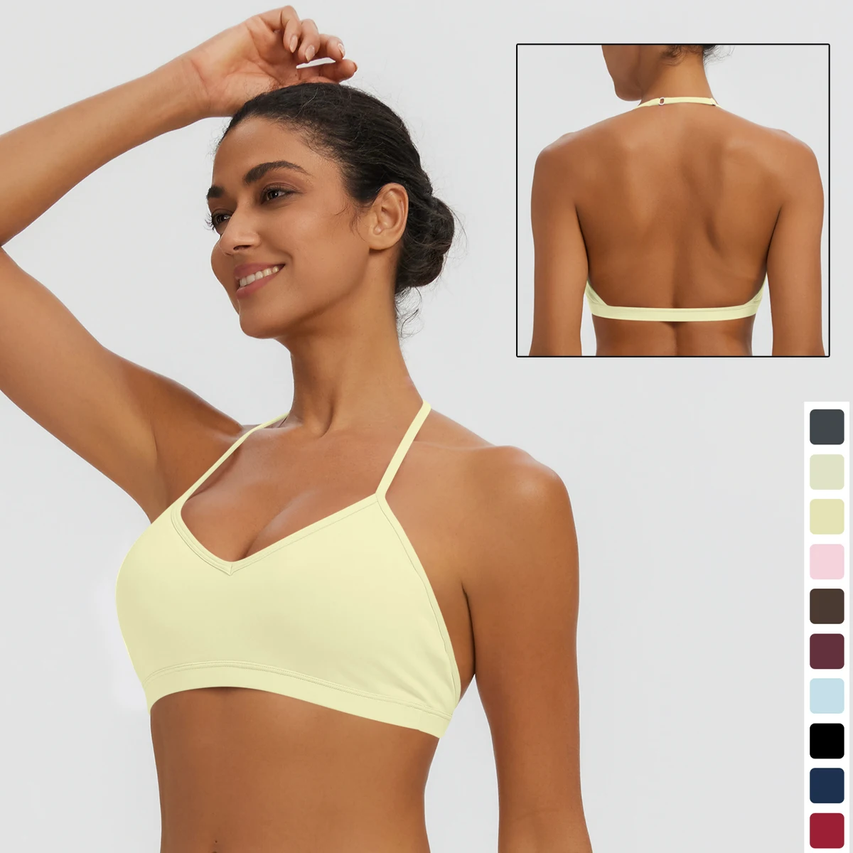 1PC Sexy Gather Beautiful Back Yoga Bra Women Summer Shock-absorbing Running Yoga Underwear with Chest Pad Strap Bra