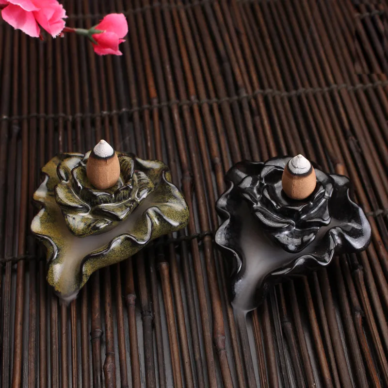 Incense Or Burners Flowing Water Ceramic Smoke Backflow Cone Pond Vaporizer Home Decoration Censer