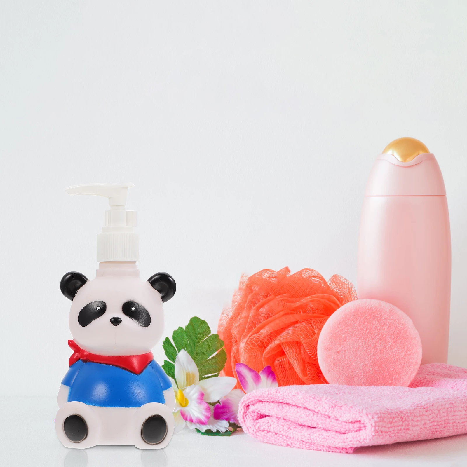 Botellas con forma de oso de dibujos animados, contenedores multifuncionales para niños, champú de boca ancha, baño corporal, dispensador de jabón H, viaje portátil