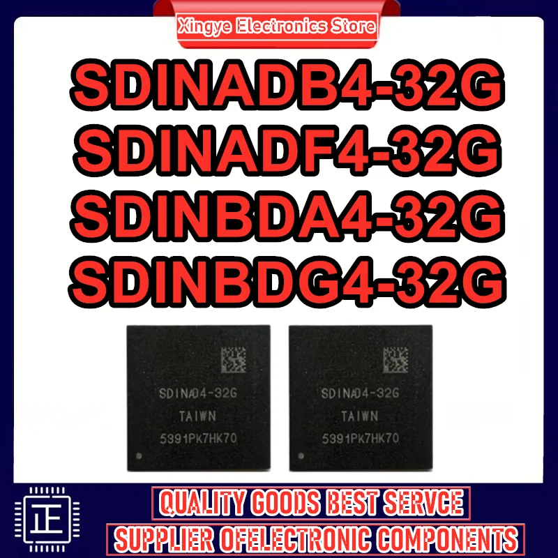 

SDINADB4-32G SDINADF4-32G SDINBDA4-32G SDINBDG4-32G emmc BGA153 32G flash memory IC New Original in Stock