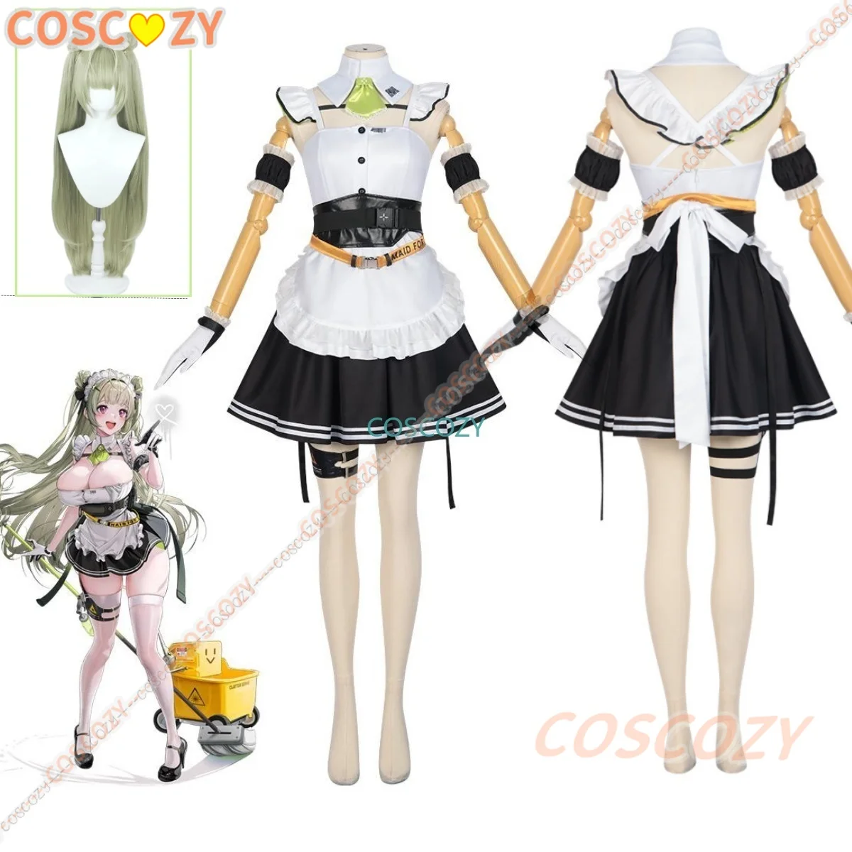 Traje de Cosplay de la diosa de la victoria para mujer, traje de sirvienta Sexy, juego de cumpleaños, regalos para eventos, Nikke, Kawaii, Soda