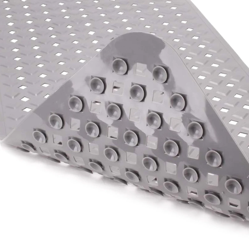 Shower Mat for Shower Stall Floors Bathtub Mat Non Slip Firm Grip Bathroom Mat with Strong Suction Cups Drainage Holes