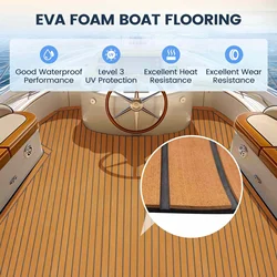EVA Teak Decking Sheet Boat Flooring Fit for Yacht Self-Adhesive Foam Marine Flooring Faux Boat Decking Floor Mat