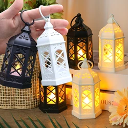 Retro Desktop Lamp Atmosphere Decoration Creative Gift Hexagonal Wind Lamp Candle Lamp Led Wind Lamp Portable Small Horse Lamp