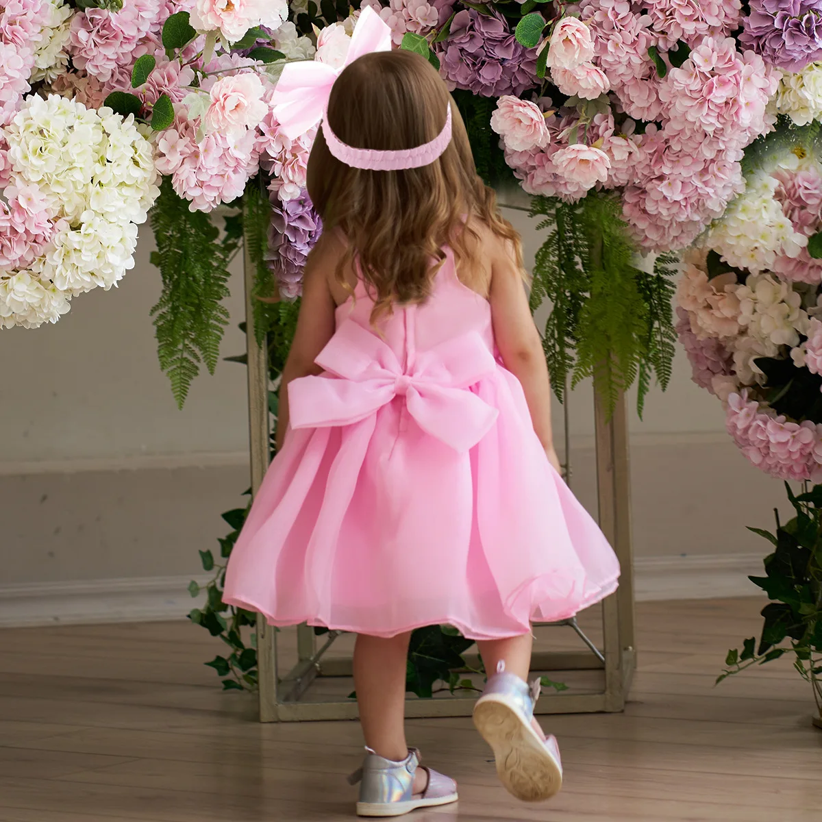 Cute Baby 1st Birthday Party Girl Dress Christmas Costume Wedding Bow Princess Prom Gown Elegant Flower Baptism Dress For Girl