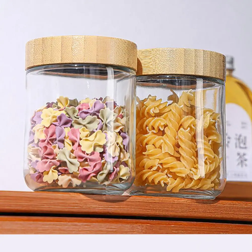 Leak-proof Food Storage Container Transparent Food Storage Jar Glass Airtight Jars for Overnight Oats Yogurt for Breakfast