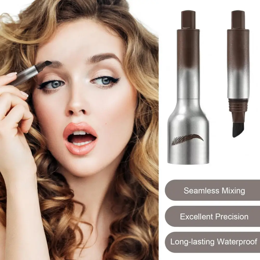 Lápiz de cejas resistente al agua para mujer, pincel de cejas a prueba de manchas naturales, en ángulo, Microblading, pluma de contorno de cejas, herramientas de maquillaje, 5ML