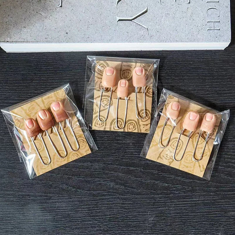 Finger Paper Clips, Resin Bookmarks,Funny Paperclip Bookmark Set,Halloween Spooky Paperclip Decorations,Finger Shape Paper Clips