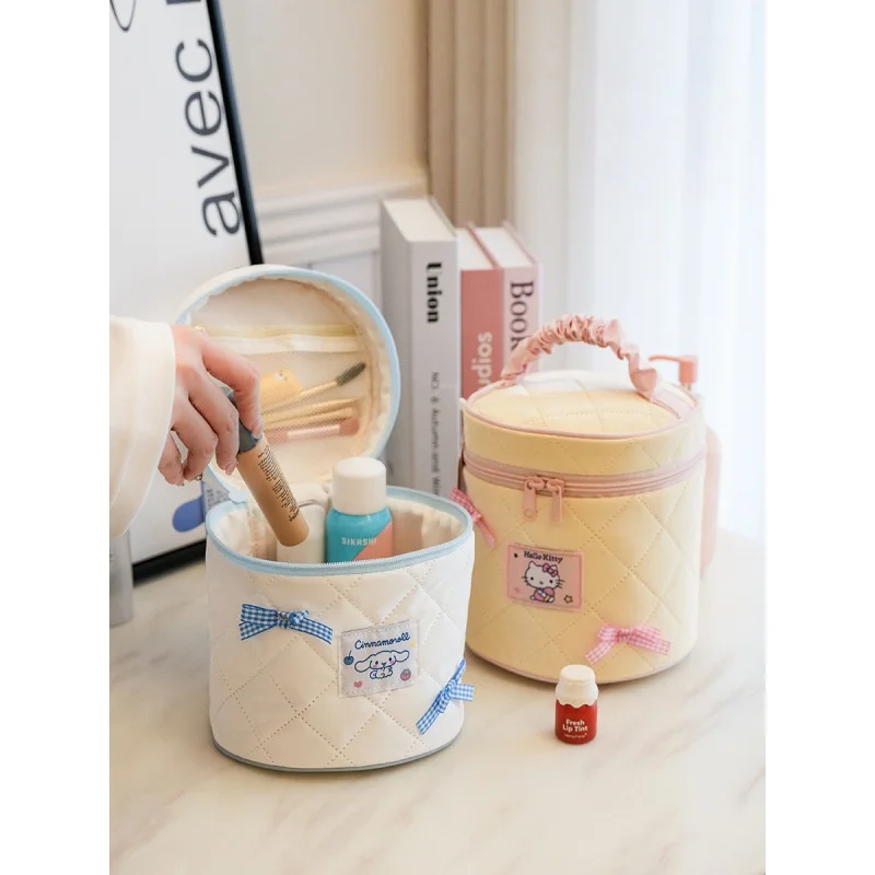 مجموعة حقائب مكياج حقيبة مكياج مبطنة للنساء حقائب مكياج كبيرة مزهّرة حقيبة مستحضرات تجميل قطنية لطيفة حقيبة تخزين مستحضرات التجميل للسفر #1