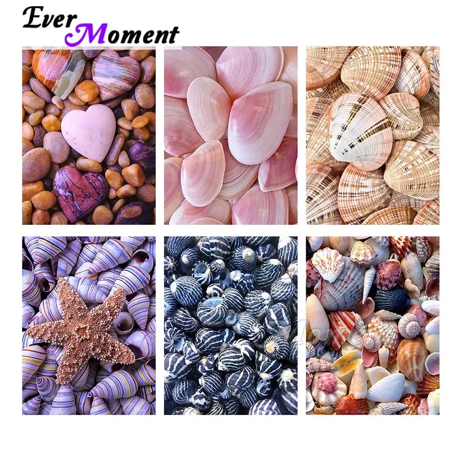 

Ever Moment 5D DIY Diamond Embroidery Shell Colorful Handicraft Home Decoration Wall Art Rhinestone Diamond Painting ASF2163