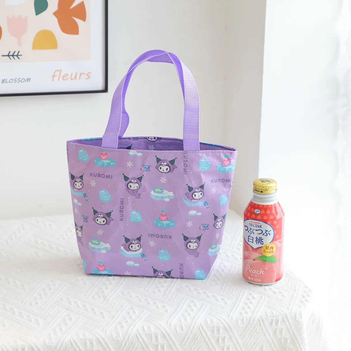 Tas Penyimpanan Tahan Air Bergambar Kartun Lucu, Tas Bekal Siswa, Tas Kotak Nasi