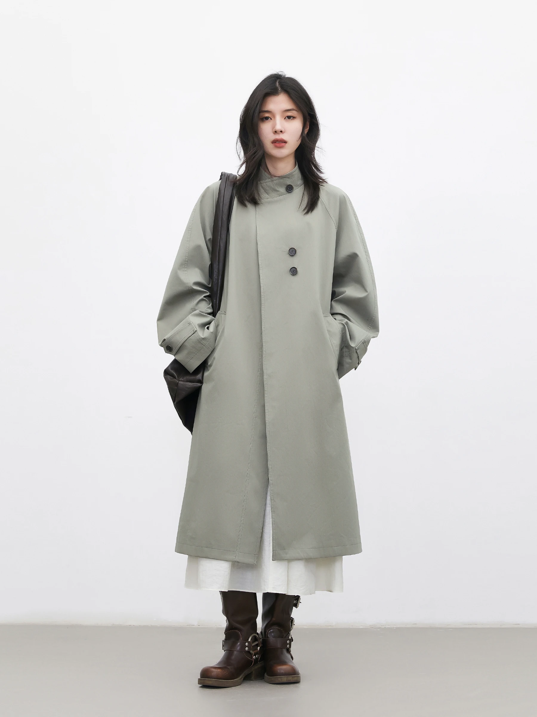 

CHICVEN Long Line Striped Women's Windbreaker Jaet oulder Sve Insertion Casual Classy Outerwear Nylon Cotton Polyester