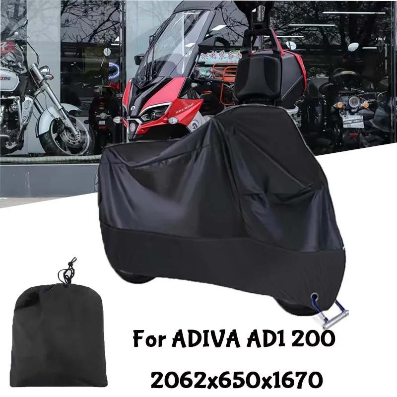 Motorcycle Full Covers For ADIVA AD1 200 Car Outdoors Sun Protection Dust No Ear Thickened Oxford Clothcover Accessories