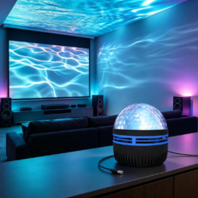 Galaxy Projector Mood Light, LED Night Lamp with Remote, USB Plug-in RGB 7 Modes Starry Sky for Bedroom Party Bar Home