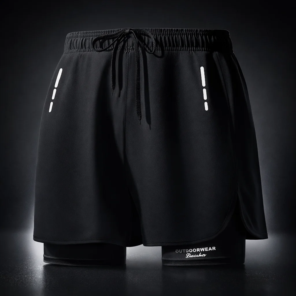 Men's Swim Trunks Quick Dry Athletic Shorts with Compression Liner for Beach Pool Running Gym