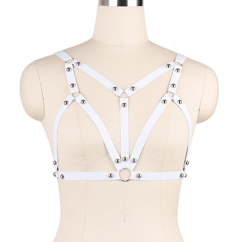 

Adjust Bondage Body Harness Cage Belt Soft Fashion Sexy Lingerie Rave Wear Bondage Bra Goth Body Harness Cage Bra