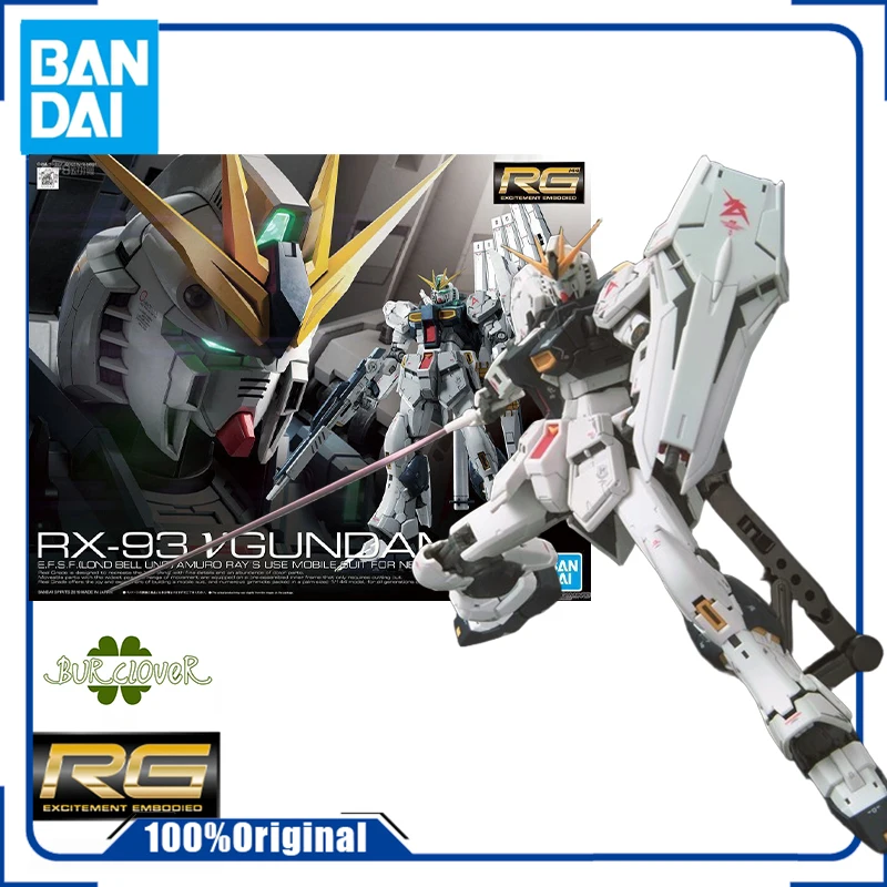 

Bandai Original RG Standard Version 32 RX-93 v Gundam (Bull Gundam) Anime Action Figure Assembly Model Toys Gifts For Children