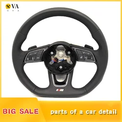 Fully perforated leather steering wheel with heating, suitable for Audi A4 B9 RS3 RS4 RS5 A3 A5 S3 S4 S52017 to 2021