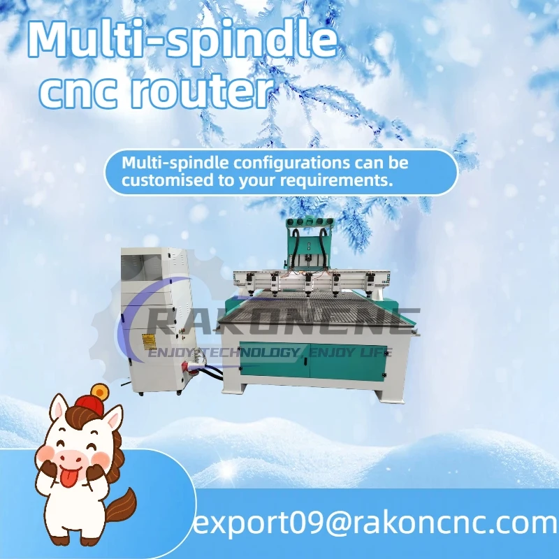 

1325 3015 5x10ft' Cnc Router Wood Milling Engraving Machine Woodworking Tools for Wooden Furniture Making with Multi-Spindles