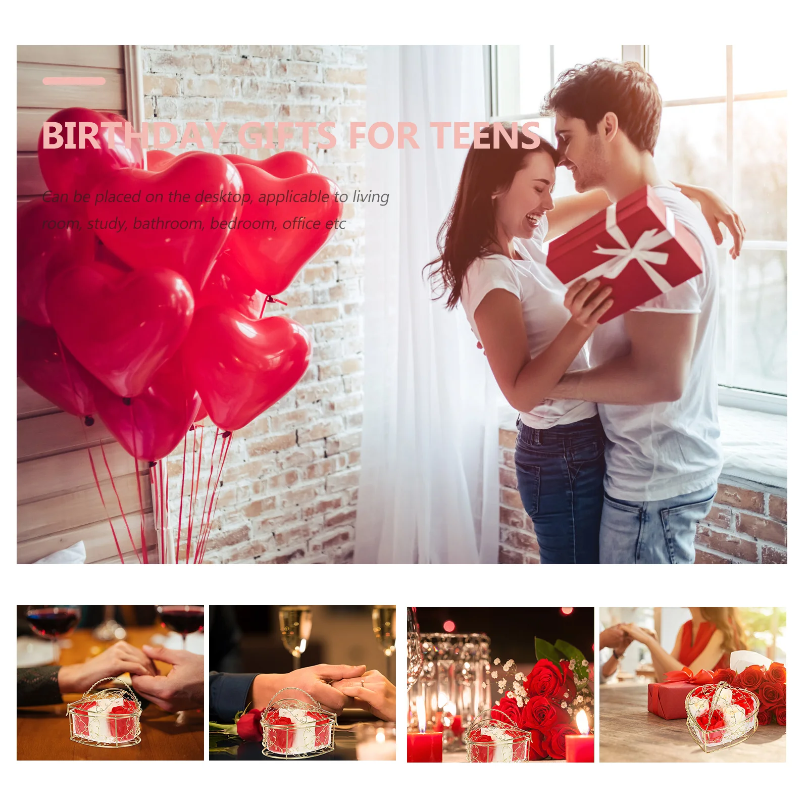 

2 Boxes Heart Shaped Scented Soap Roses Decorative Floral Bath Gift for Women Valentine's Day Anniversary Present