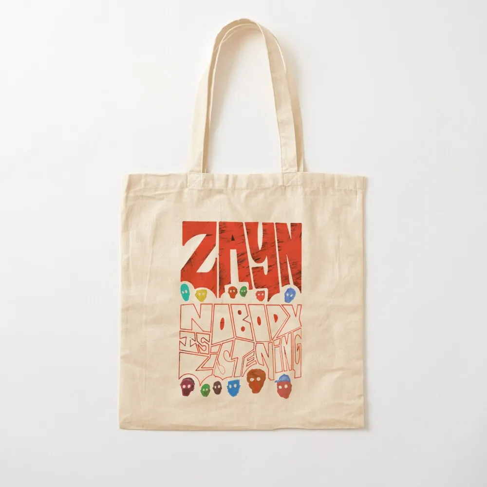 

Zayn - Nobody is Listening Tote Bag Women's shopper Woman shopper bag reusable shopping bags Canvas Tote Bag